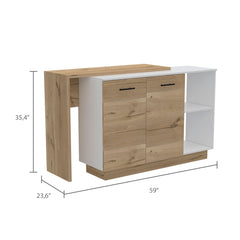 TUHome Kitchen Islands TUHome Sicilia Kitchen Island (2C)