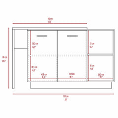 TUHome Kitchen Islands TUHome Sicilia Kitchen Island (2C)