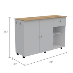 TUHome Kitchen Islands TUHome Victoria Kitchen Island (2C)