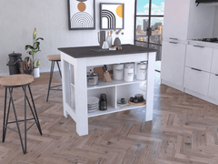 TUHome Kitchen Islands White/Onix TUHome Cala Kitchen Island